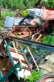 Scattered debris in yard-Flagstaff Junk Removals